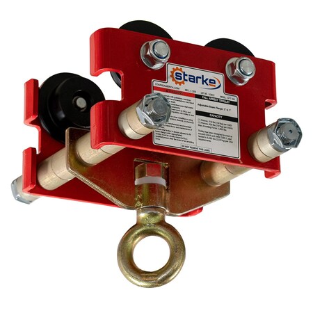 Starke Fall Arrest Beam Trolley, Aluminum, 1,800 lb Arresting Force SFT100